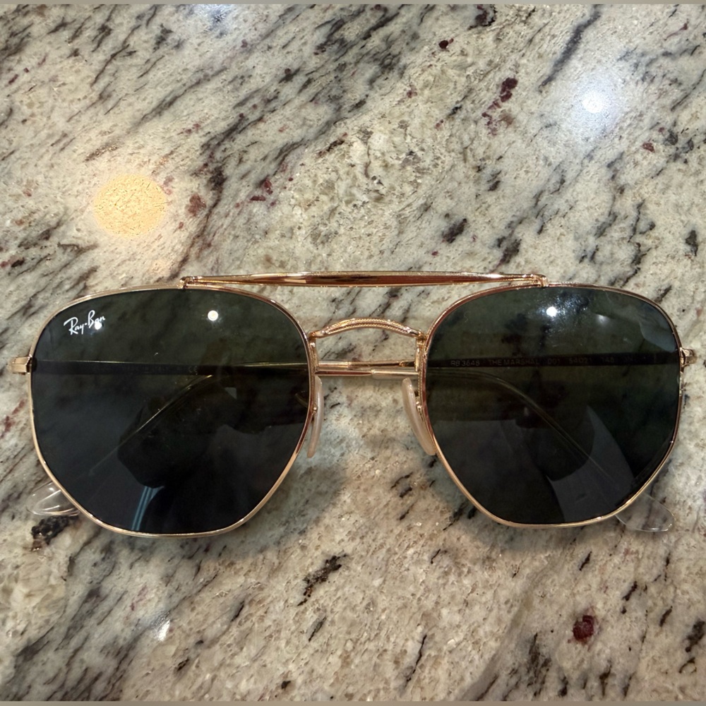 Ray-Ban Black and Gold Sunglasses